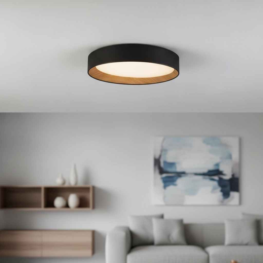 Plafondlamp Stake zwart Ø 45cm