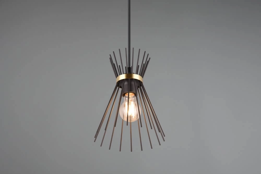 Hanglamp Rod design zwart Trio 4017807576788