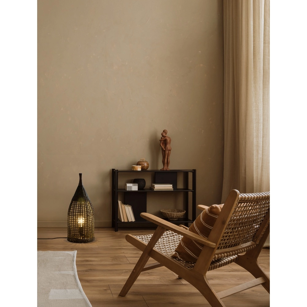 Bohemian vloerlamp Naos rotan 54,5H zwart Lyora 5212017477576