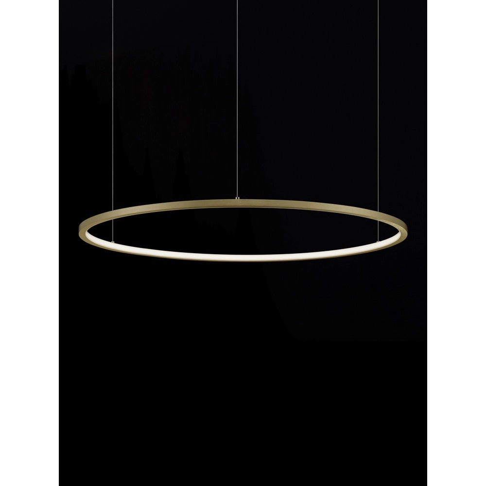 Ronde hanglamp Tarquin goud Ø 80cm