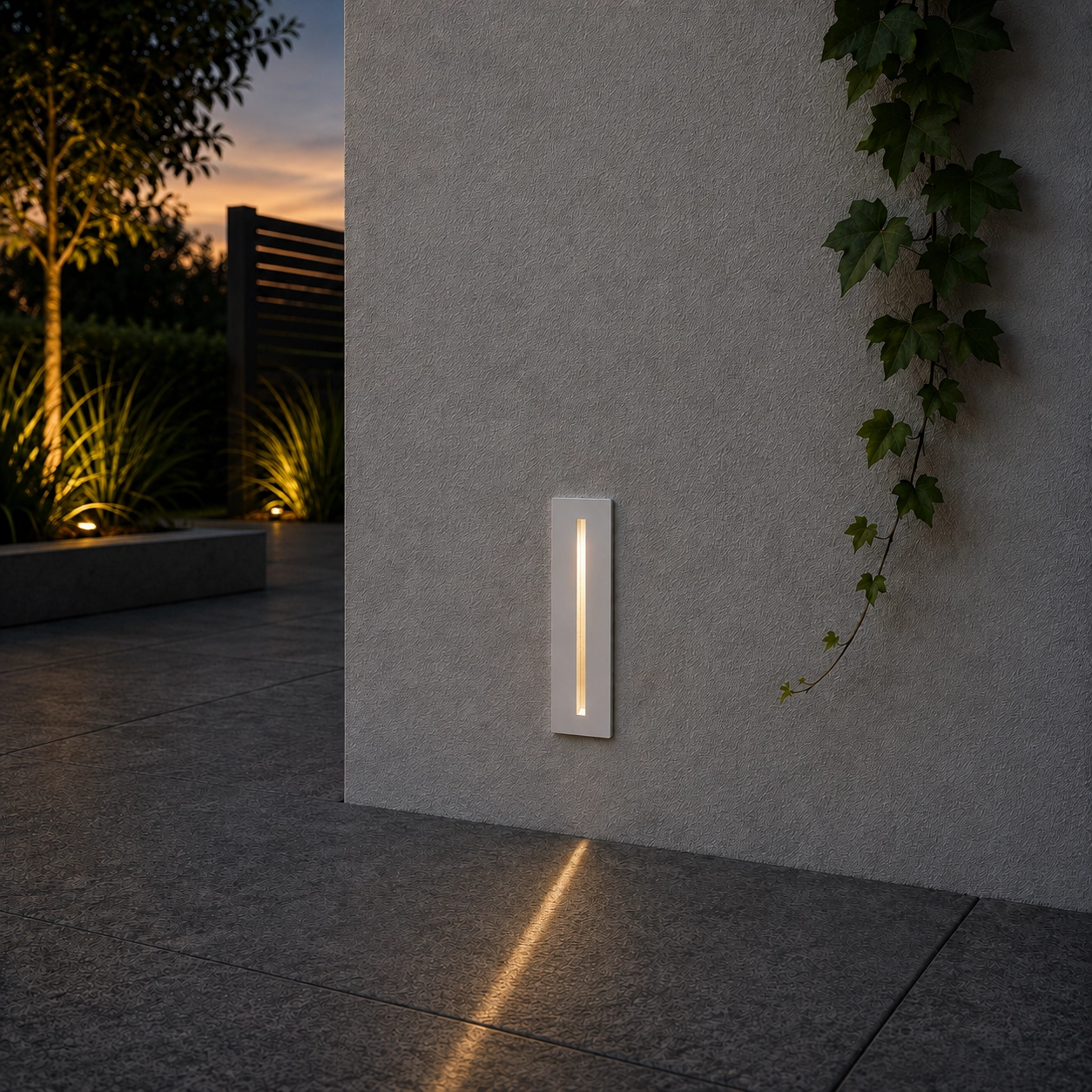 Inbouwlamp Aizen rechthoek wit