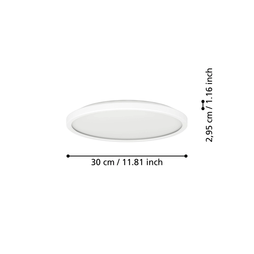 Slimme badkamer lamp Rovito-Z rond - wit - Ø 30cm Eglo 9008606329779