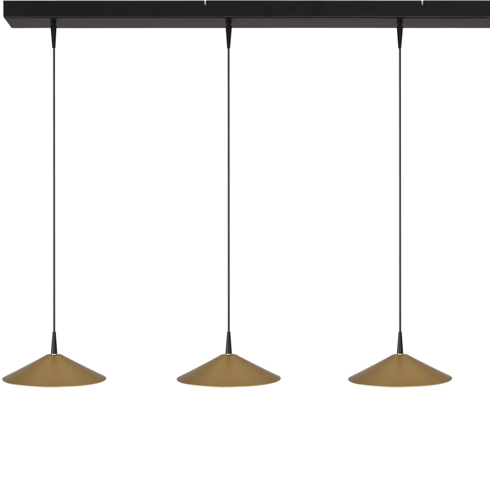 4-lichts hanglamp Ceppo zwart met goud Ø 22cm Masterlight 8718121358444