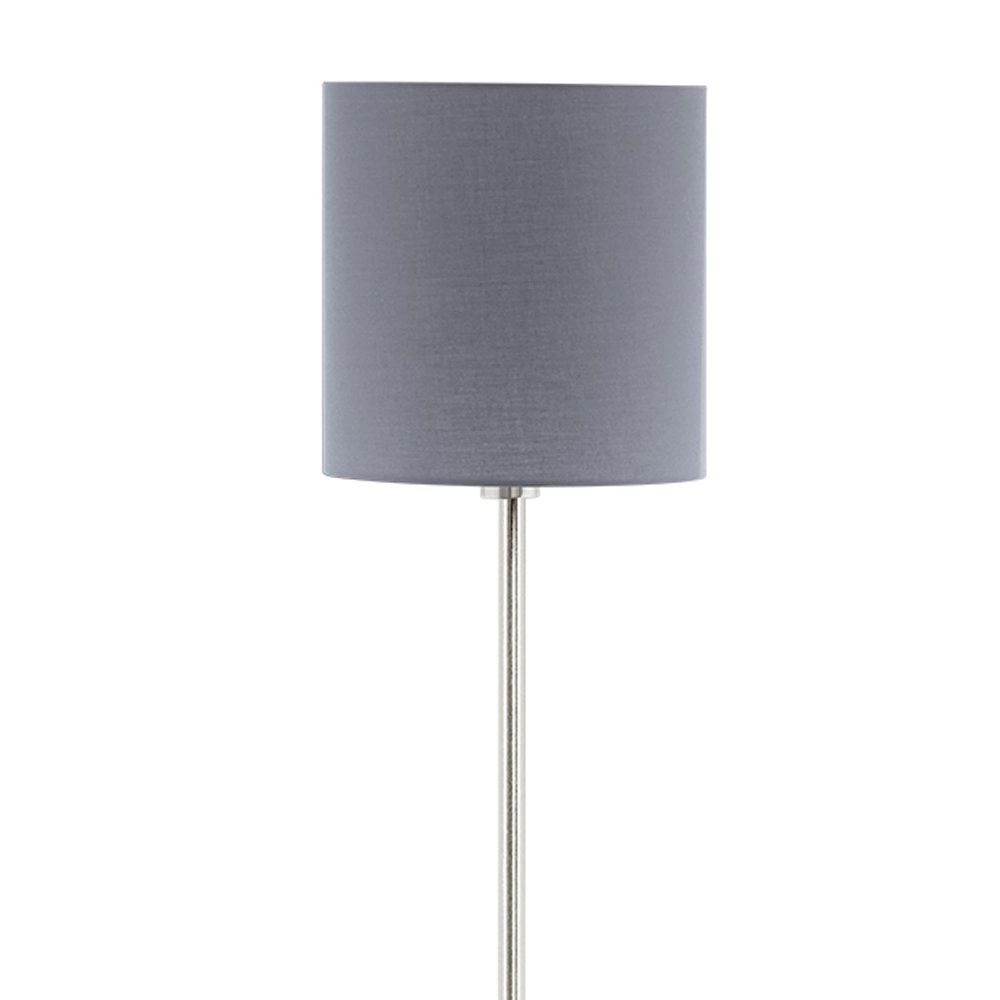 Vloerlamp Pasteri 28cm nikkel mat met grijze kap Eglo 9002759951665
