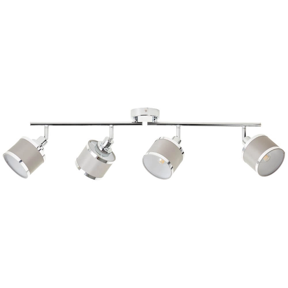 4-lichts plafondlamp Alexia chroom en grijs Brilliant 4004353424151