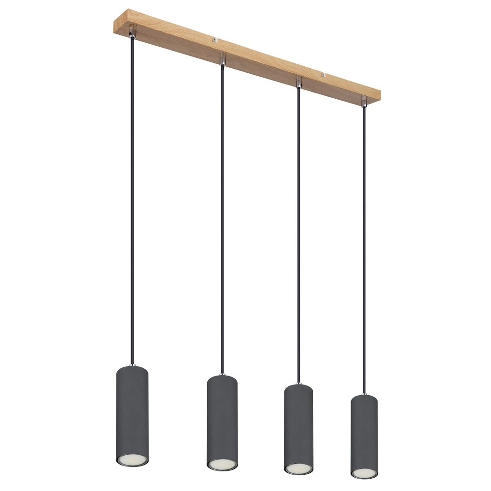 Hanglamp Robby 4-lichts hout Globo 9007371433544