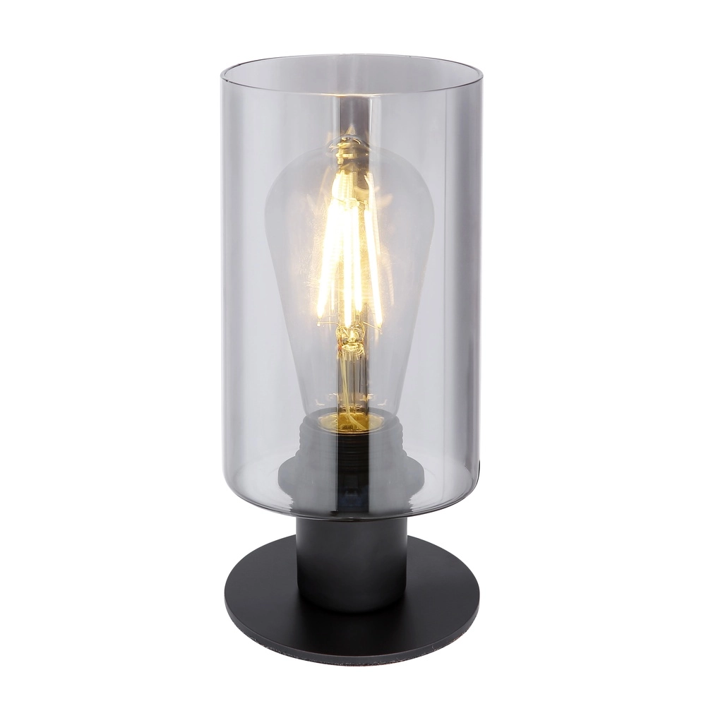 Tafellamp Hadera zwart met smoke glas