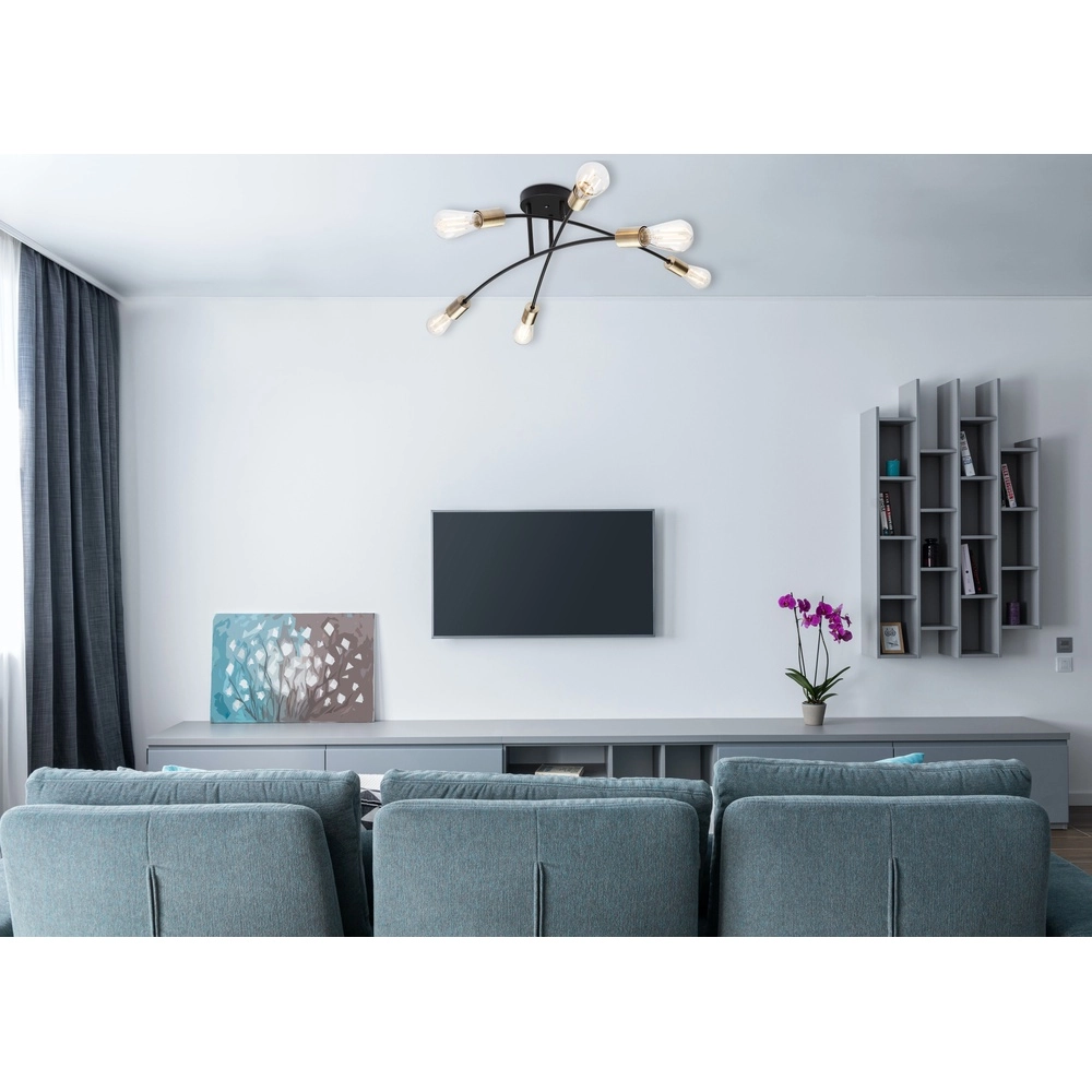 Plafondlamp Sarini zwart Globo 9007371377688
