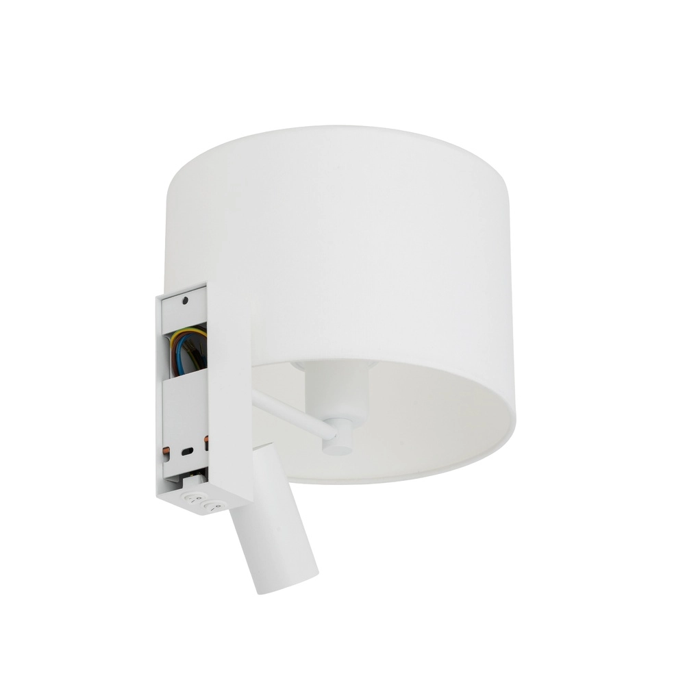 Witte wandlamp Lusso met schemerlampkap Lyora 5903139115209