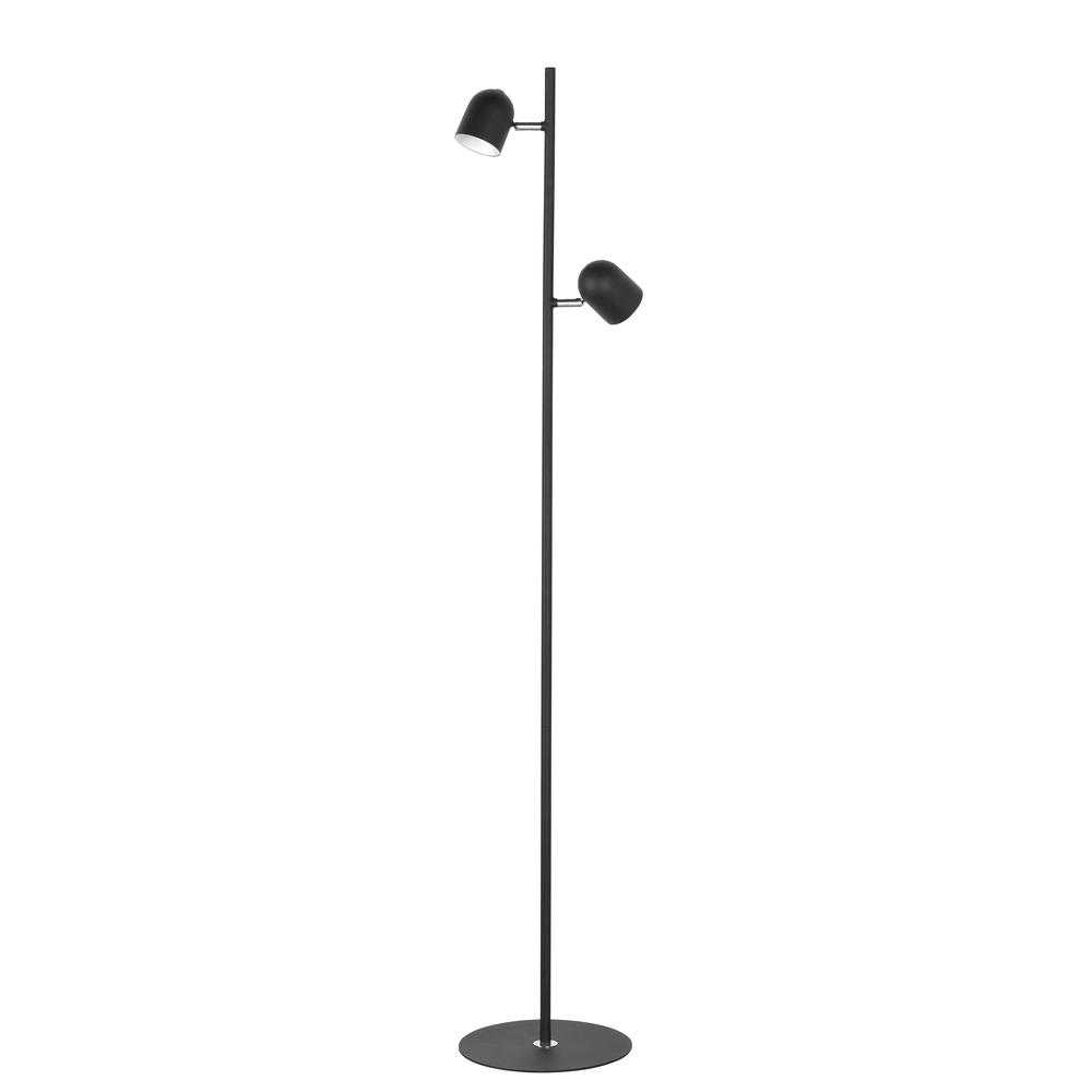 Vloerlamp Ovale zwart 2-lichts