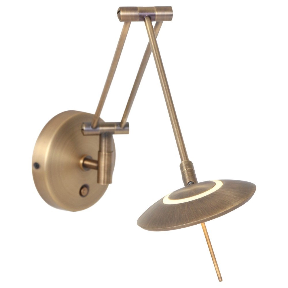 Messing leeslamp Zodiac LED voor aan de wand Steinhauer 8712746127355