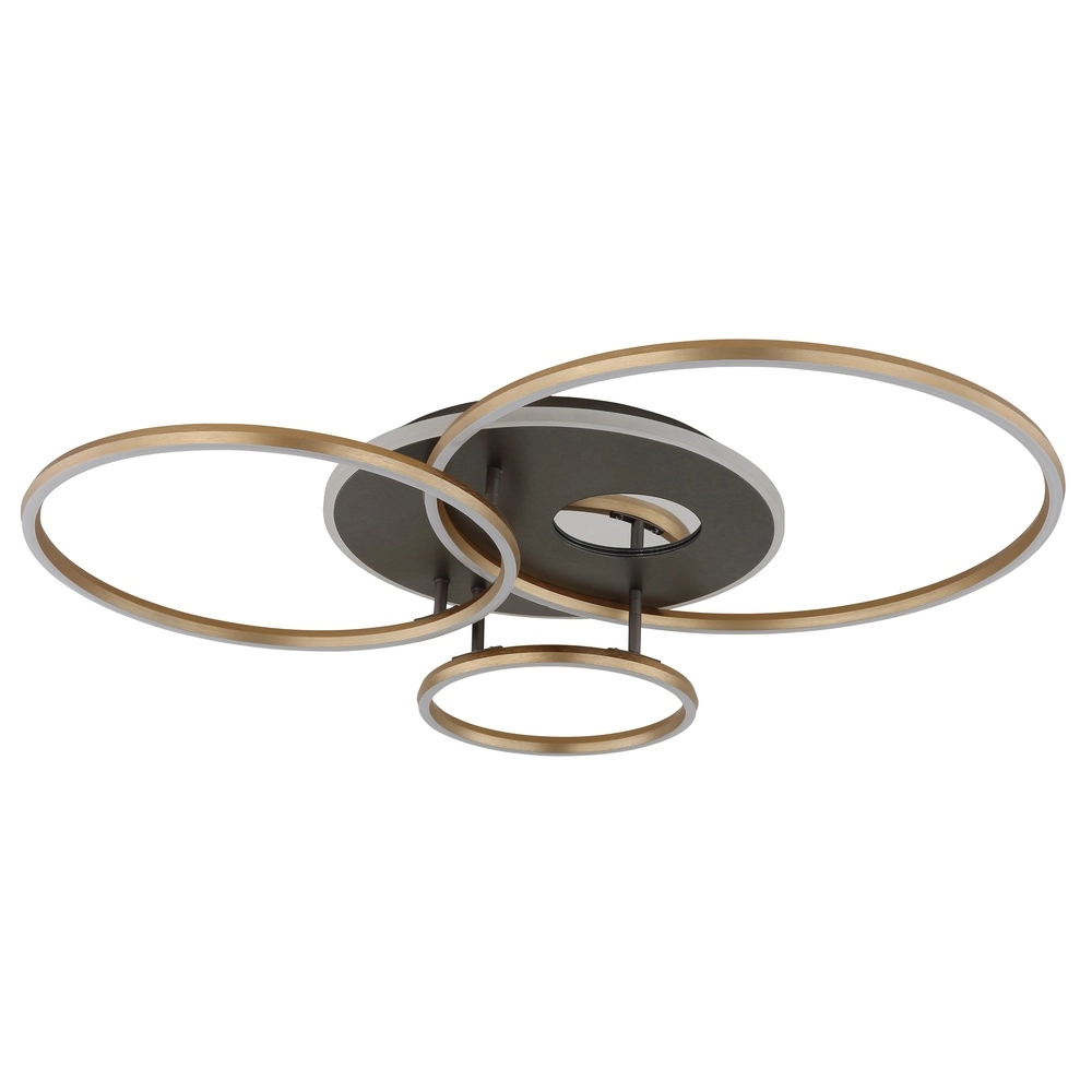 Moderne plafondlamp Invertina goud 90cm Globo 9007371572403