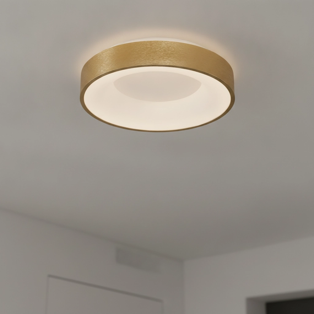 Plafondlamp Rando Thin goud Ø 38cm
