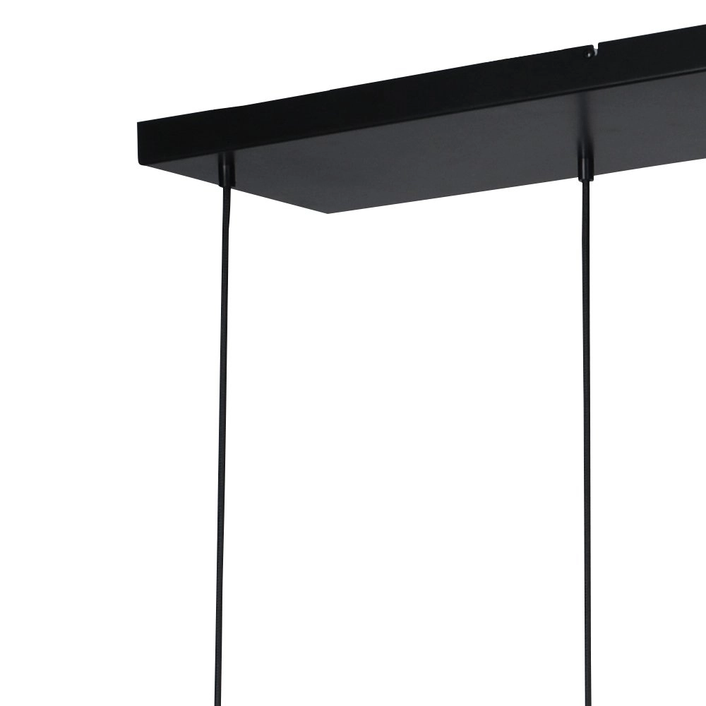 Zwarte hanglamp eetkamer Bounty 6-lichts rond glas Masterlight 8718121247915