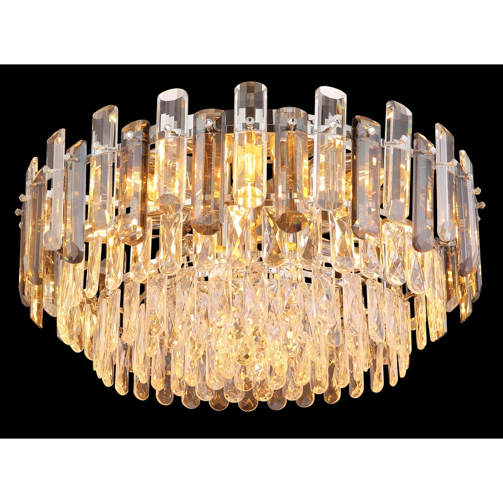 Plafondlamp Orgina chroom met kristal Ø 55cm Globo 9007371478156