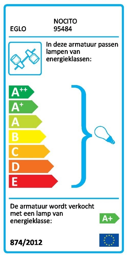 Led plafondspot Nocito 3-lichts zwart met goud Eglo 9002759954840