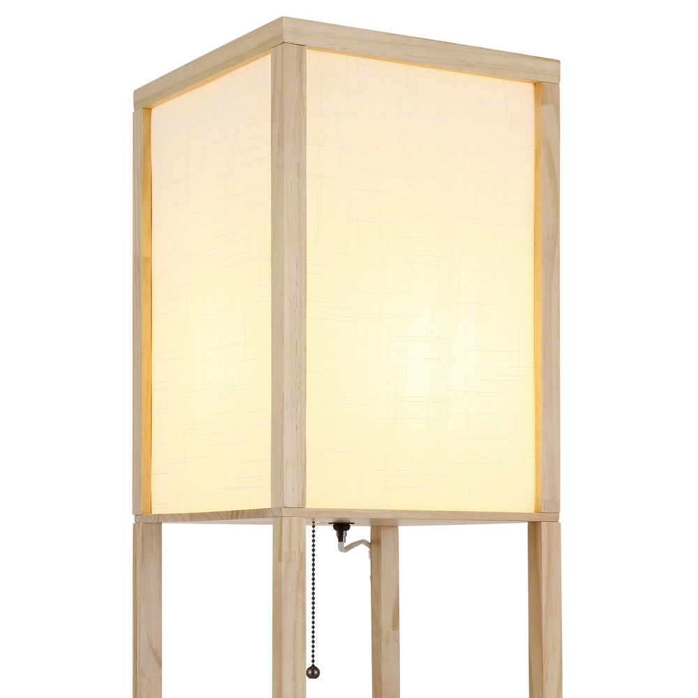 Vloerlamp Tabitha hout Globo 9007371572410