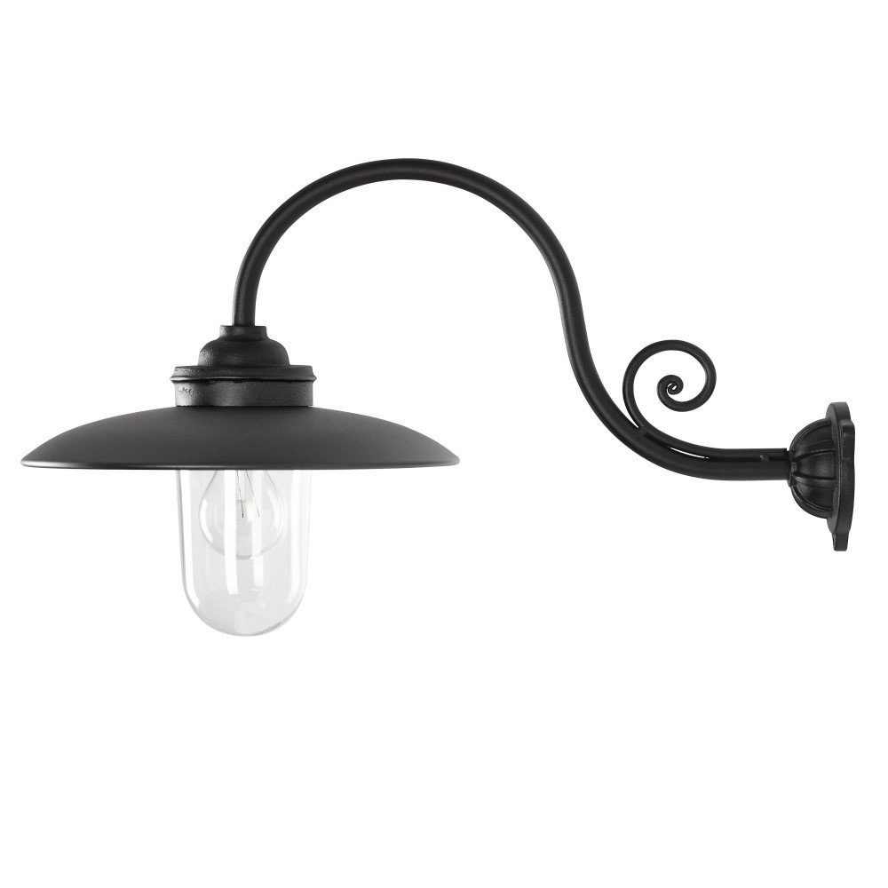 Mat zwarte muurlamp Rhone KS verlichting 8714732759007