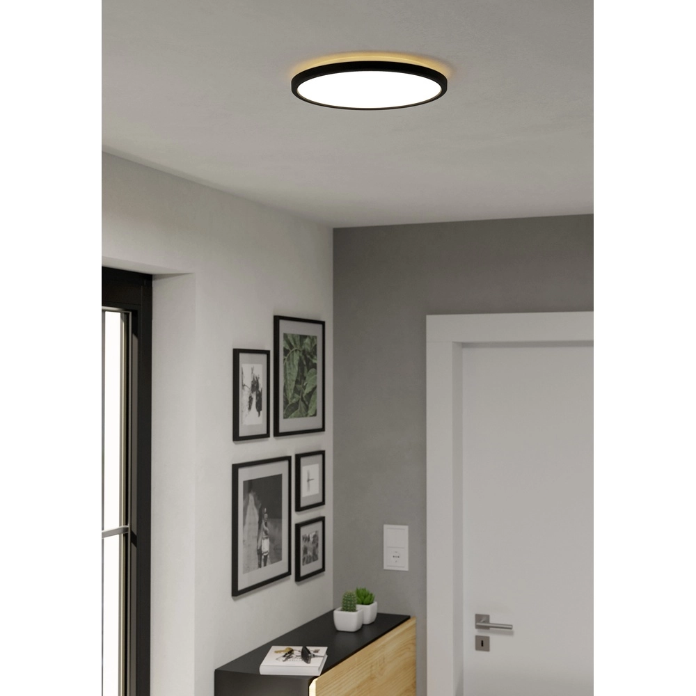Slimme badkamer lamp Rovito-Z rond - zwart - Ø 30cm Eglo 9008606329700