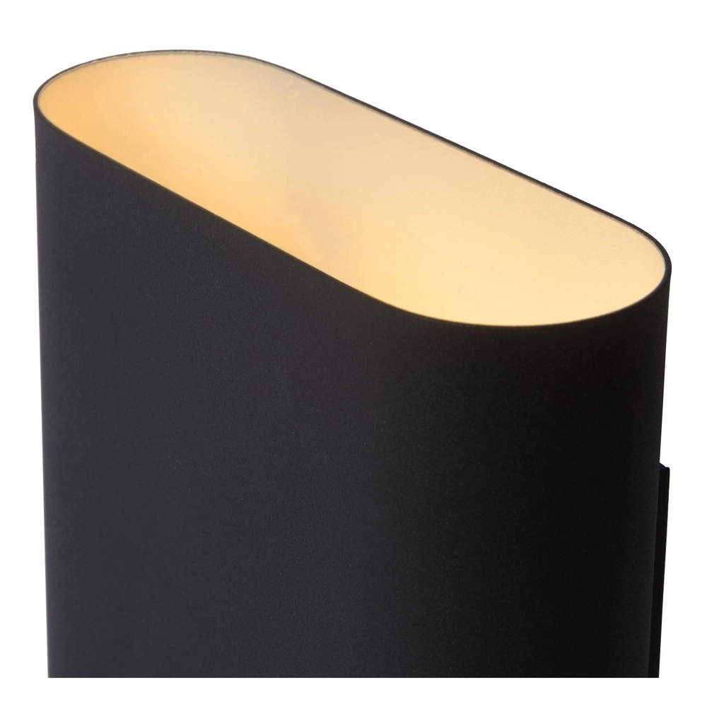 Zwarte wandspot Ovalis design Lucide 5411212126788