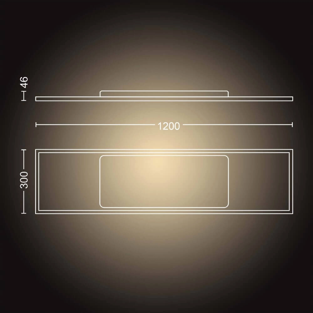 Plafondlamp 120x30cm Hue Aurelle - White Ambiance WIt Philips 8719514382664