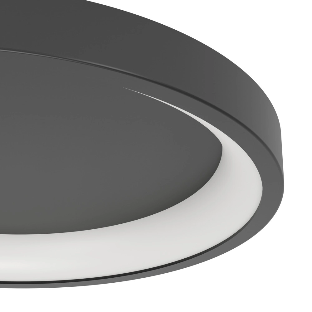 Ronde plafondlamp Loretello-Z smart zwart Eglo 9008606358243