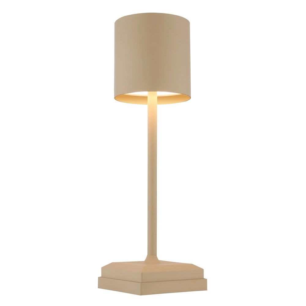 Moderne tafellamp Dixon zand bruin oplaadbaar Globo 9007371531394