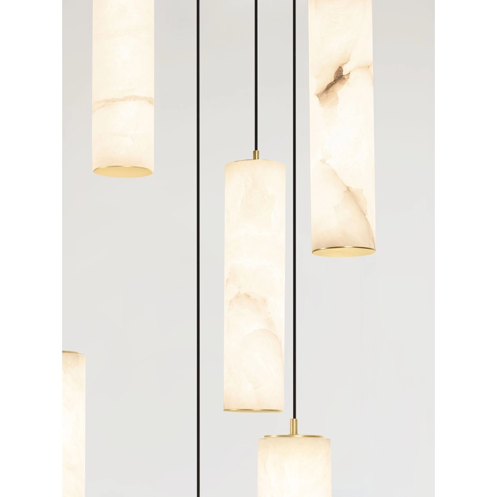 Hanglamp Diletto goud met wit 7-lichts Lyora 5212063503236
