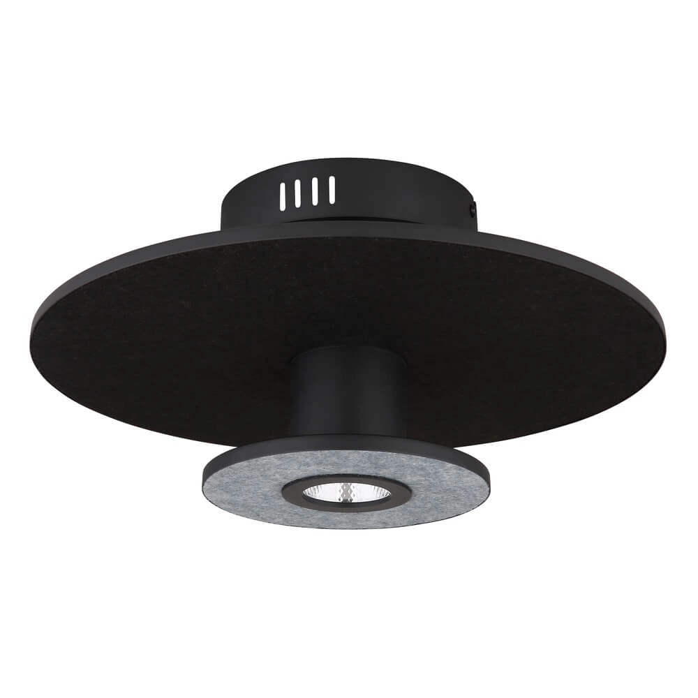 Zwarte plafondlamp Carter Ø 38cm met vilt Globo 9007371471744