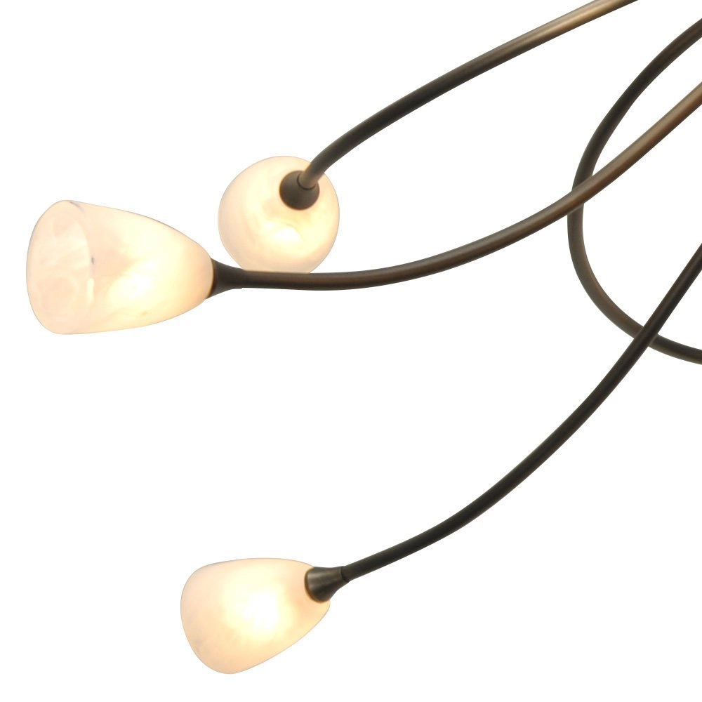 Led plafondlamp Molto 2 LED 10-lichts 30x65cm bronsbruin Masterlight 8718121184098