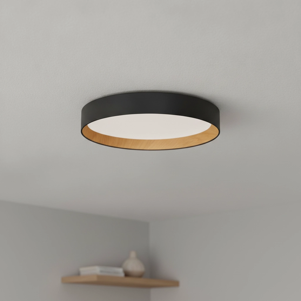 Plafondlamp Stake zwart Ø 60cm