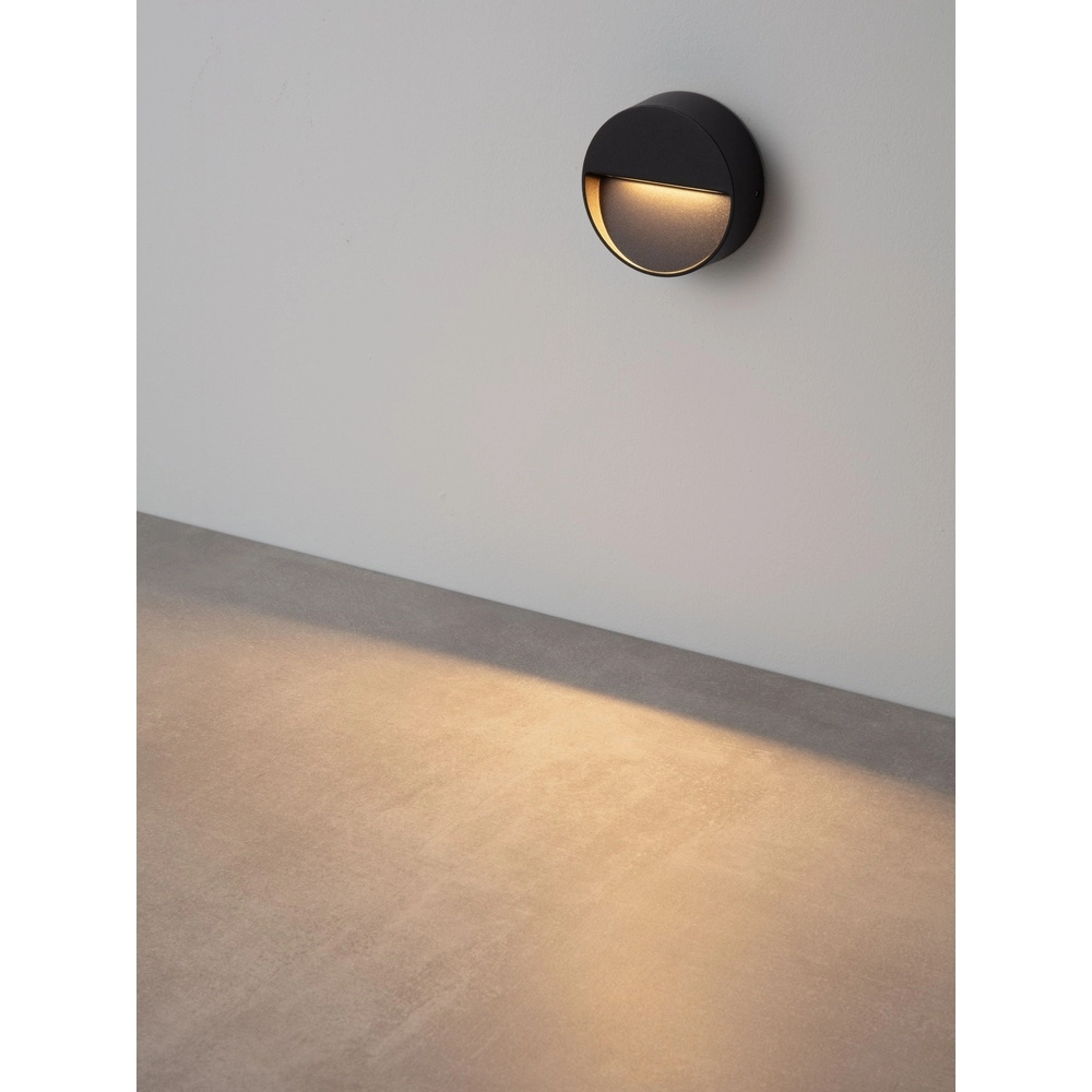 Ronde wandlamp Sete zwart