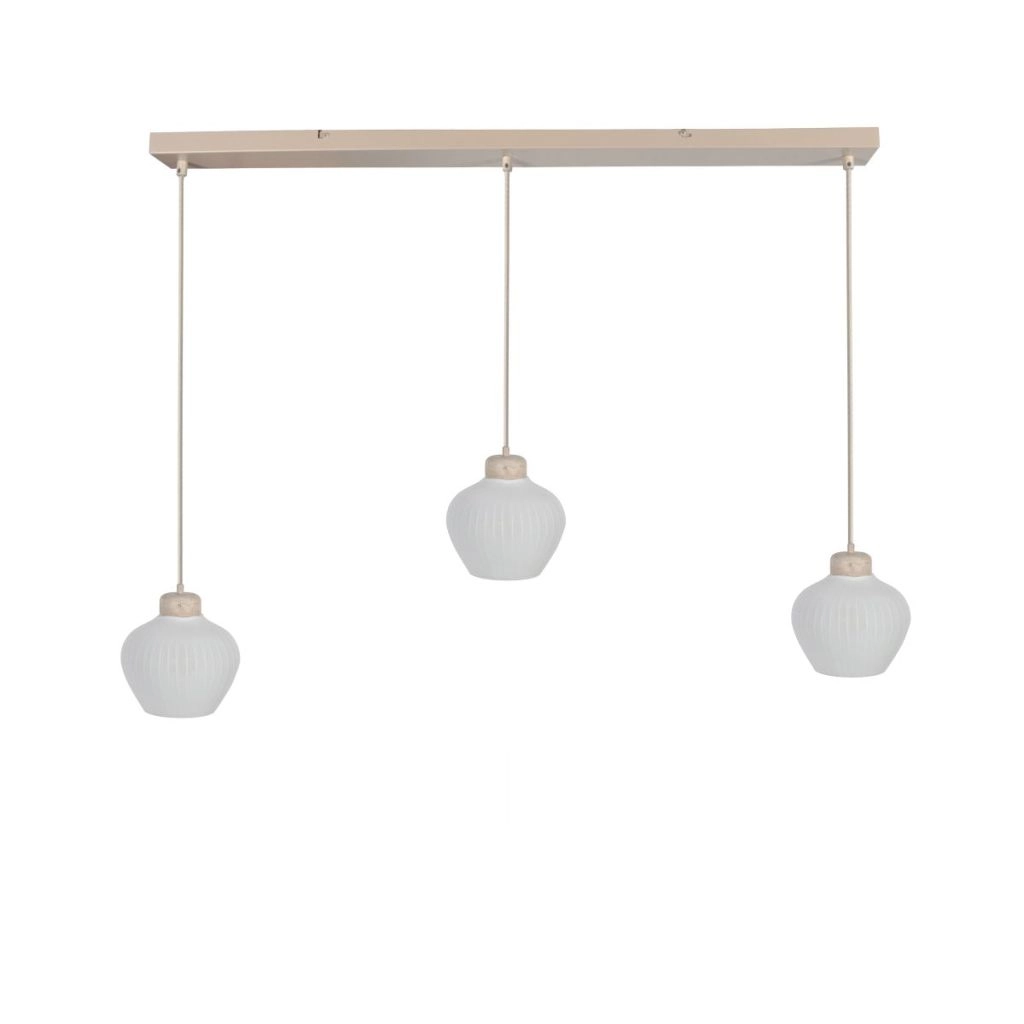3-lichts hanglamp Travino zandbruin Steinhauer 8712746184372
