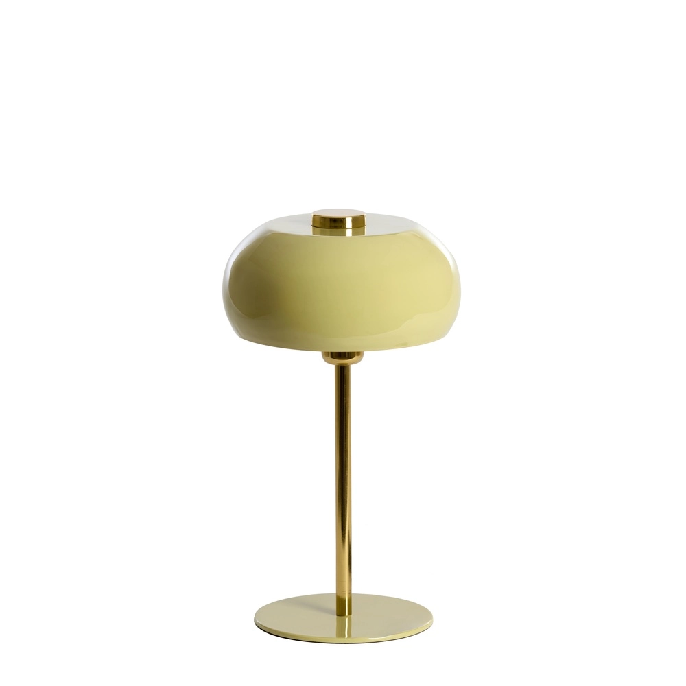 Tafellamp Surin Ø 23cm - glans licht groen met goud