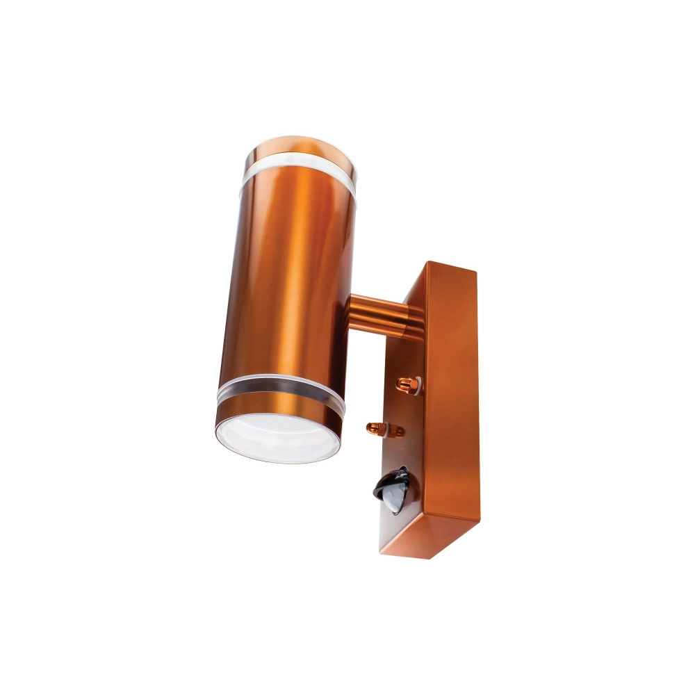 Dubbele wandspot met sensor Opden Roodkoper - 2x GU10 Lyora 5055788285687