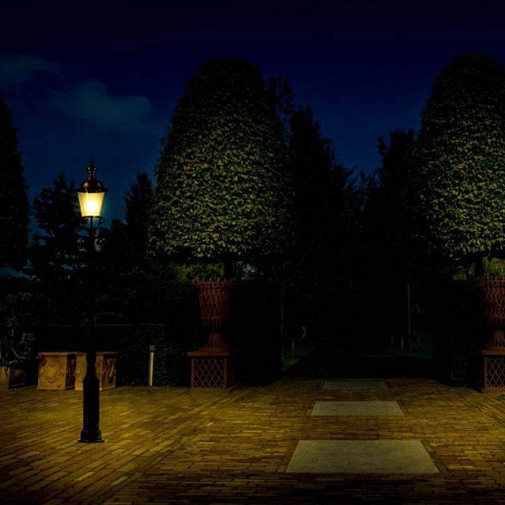 Nostalgische tuinlamp Dusseldorf zwart KS verlichting 8714732080149