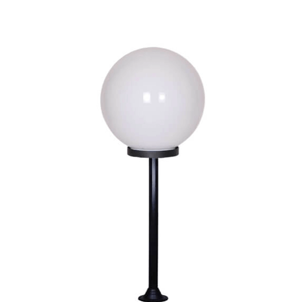 Tuinlamp Globe Bolano 141cm. staand opaal