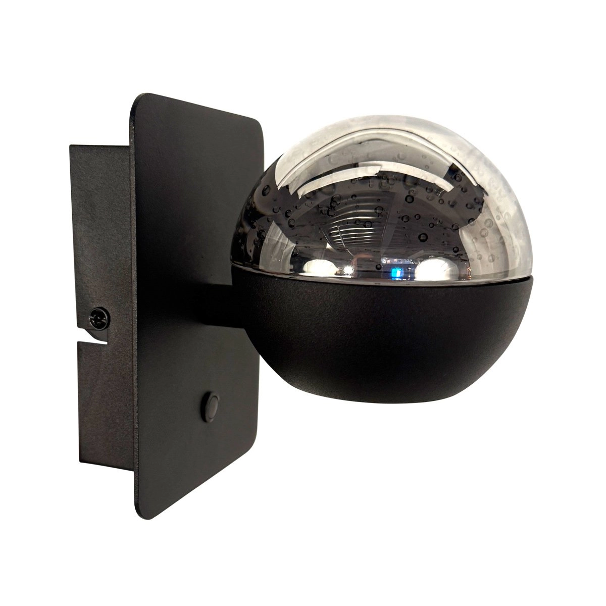 Led wandlamp Belluno zwart met glas - dimbaar Steinhauer 8712746183948