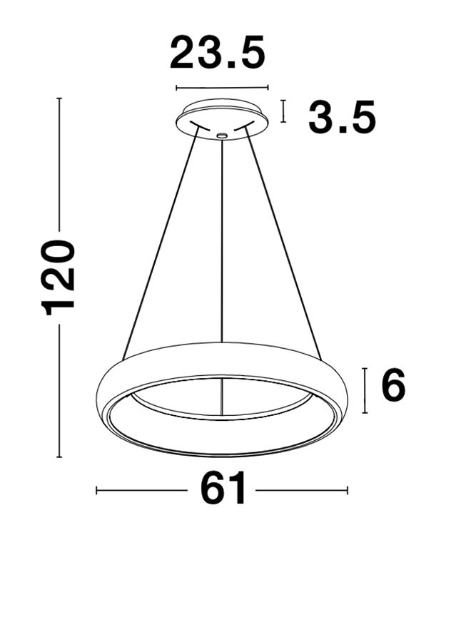 Design hanglamp Albi zwart Ø 61cm Lyora 5212017416872
