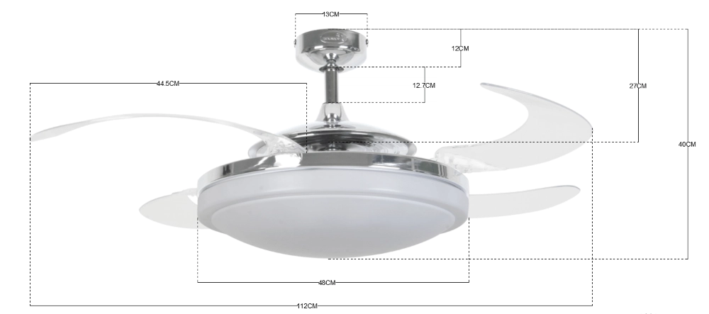Chrome plafondventilator Fanway Evo 2 Ø 122cm Beacon 9333509085843