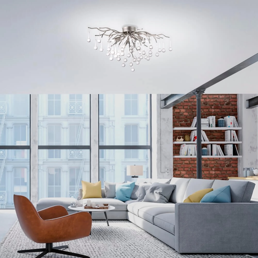Kroonluchter Icicle metaal 60cm Paul Neuhaus 4012248352076