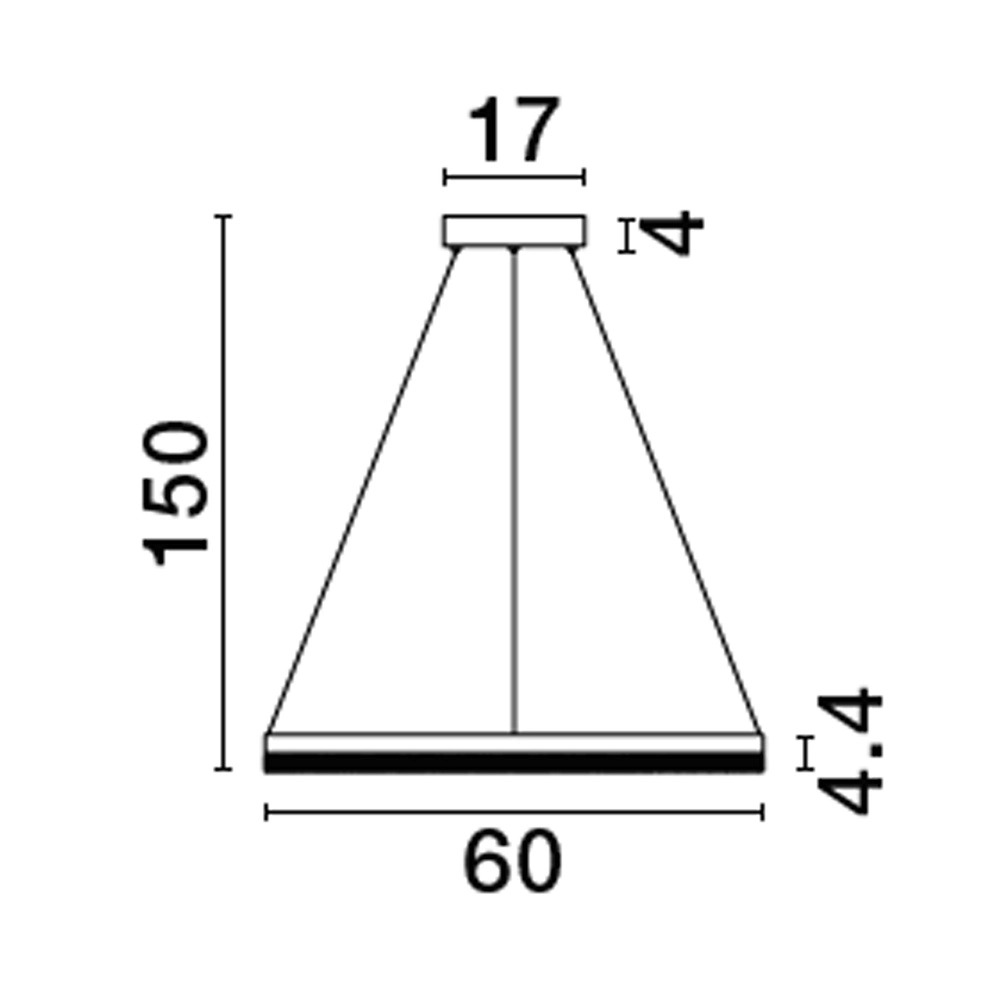 Hanglamp Adria zwart Ø 60cm Lyora 5212017443786