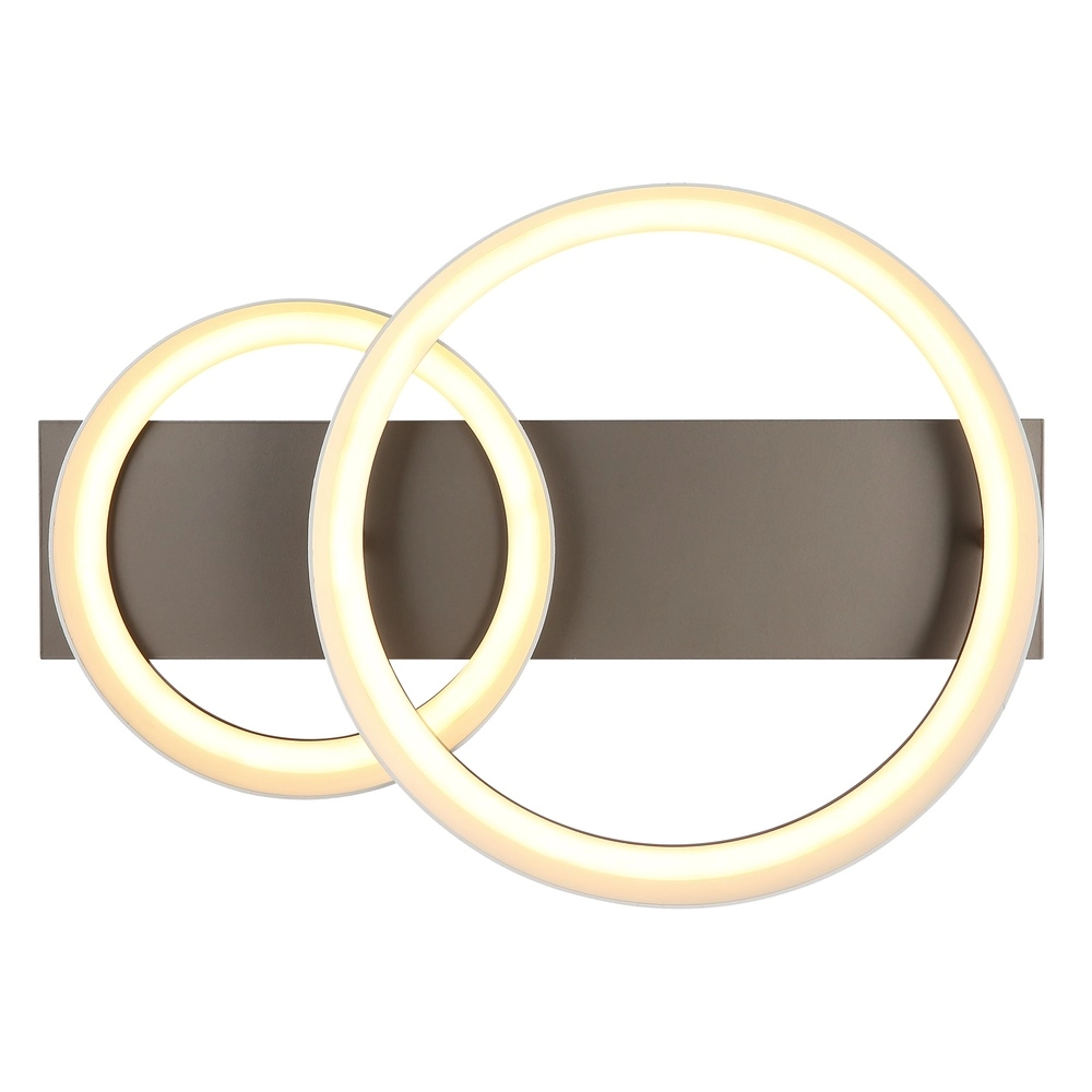 Strakke plafondlamp Syrakus koffie bruin 2 ringen Globo 9007371573080