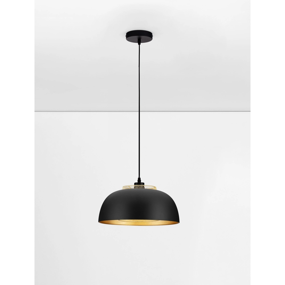 Hanglamp Sqube zwart met goud