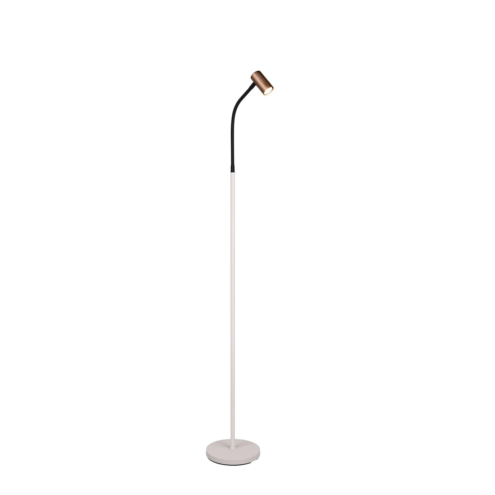 Design vloerlamp Taryn mokka bruin Trio 4017807685770