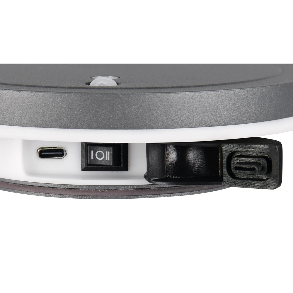 Design wandlamp Fortaleza rond antraciet Trio 4017807647907