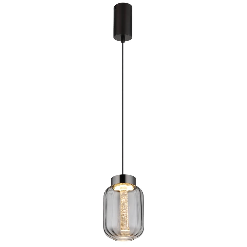 Ronde hanglamp Fluoro enkel zwart