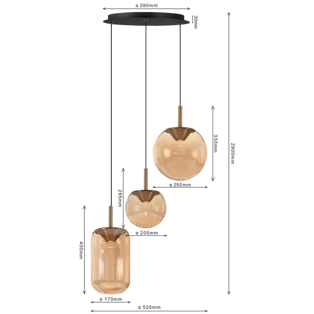 3-lichts eettafel hanglamp Yvonne ETH 8720195311652