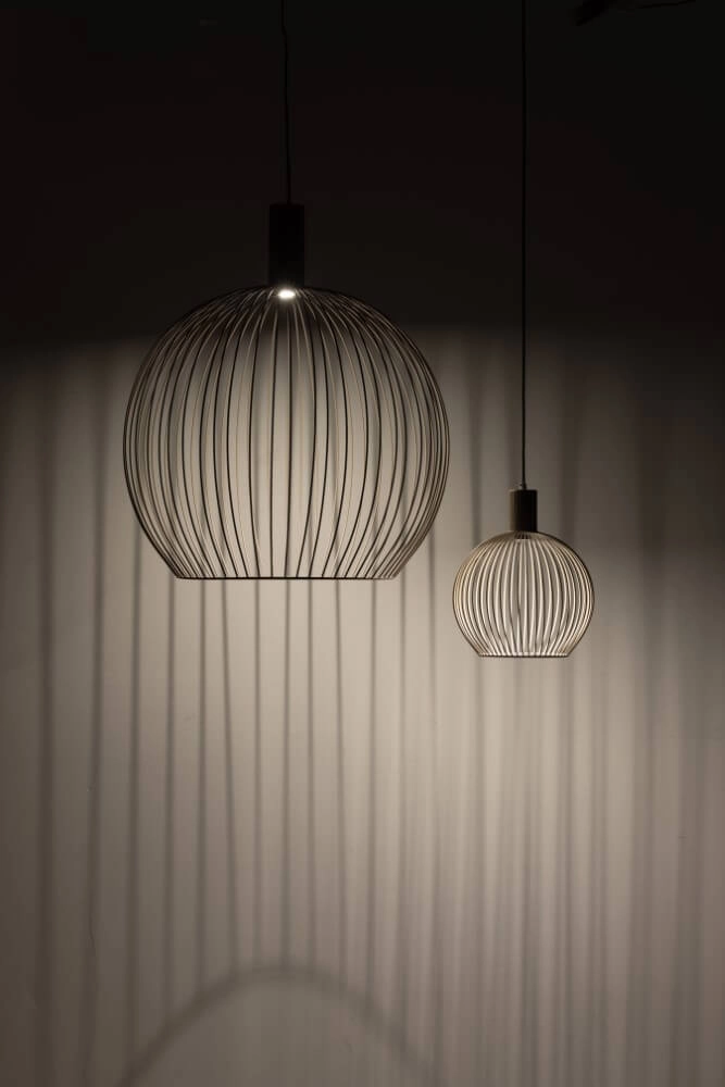 Zandkleurige hanglamp Wire Sand Ø 60cm ETH 8720195307136