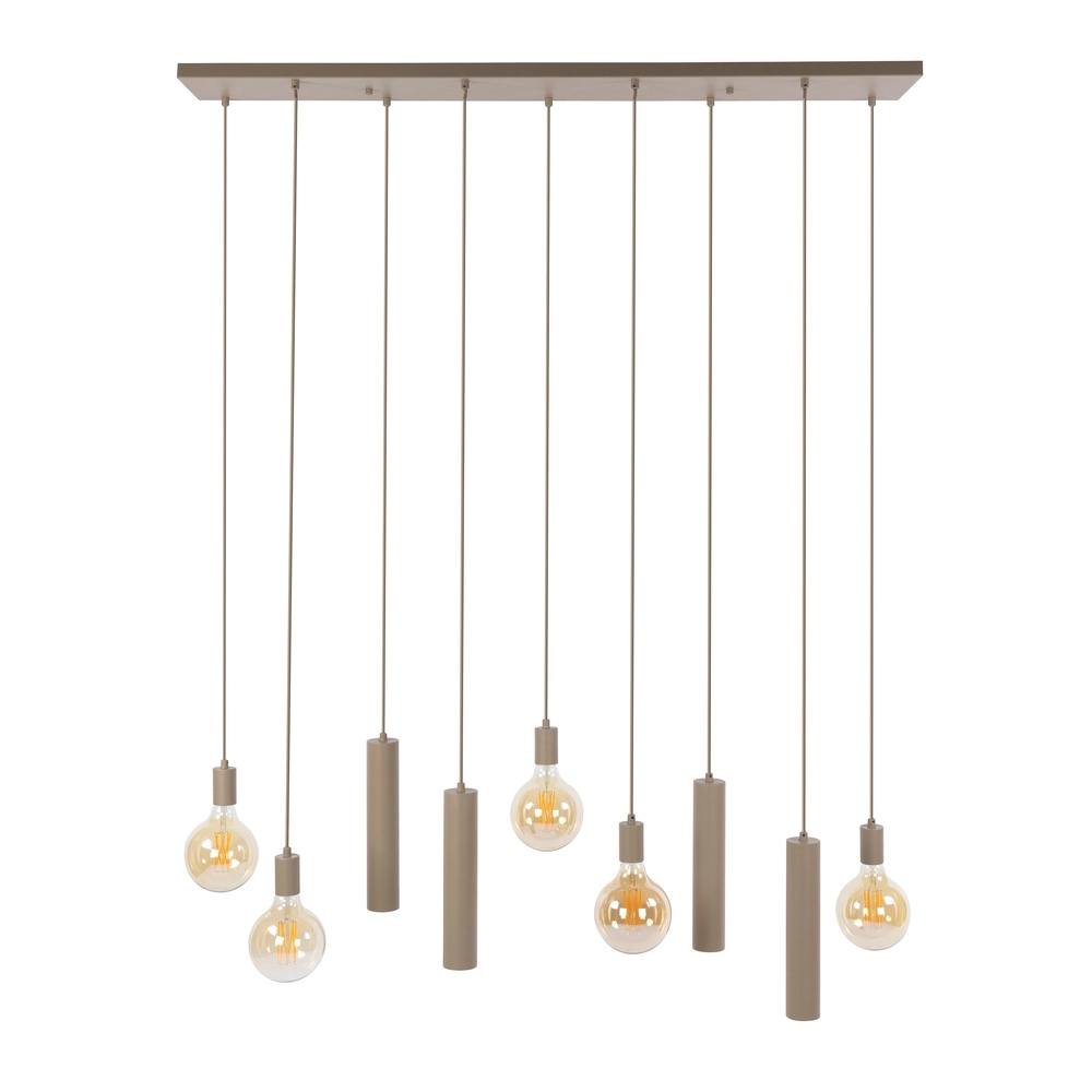Design hanglamp Senso 9-lichts zand bruin Lyora 8716803515031